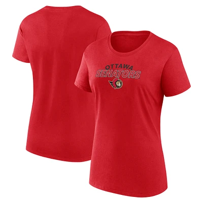 Women's Fanatics  Red Ottawa Senators Risk T-Shirt