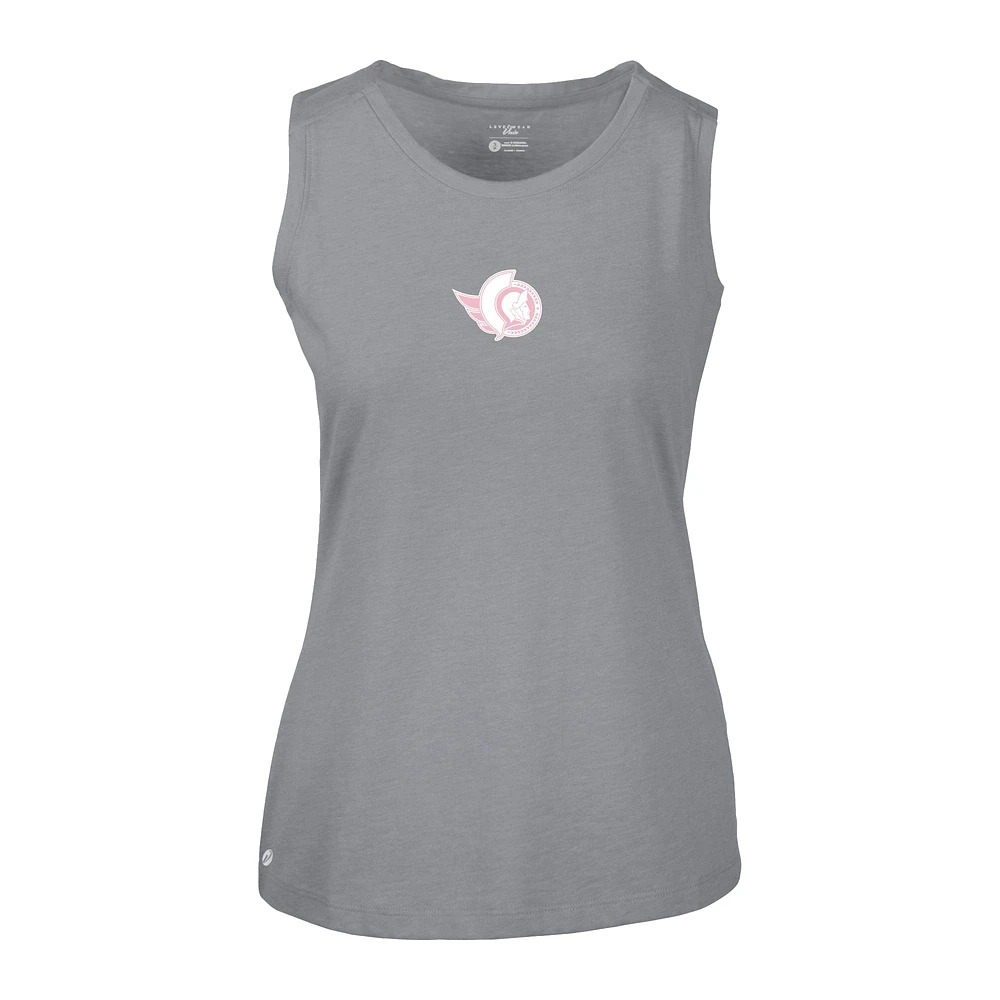 Débardeur gris pour femme avec logo Macy Core la fête des mères Sénateurs d'Ottawa Levelwear