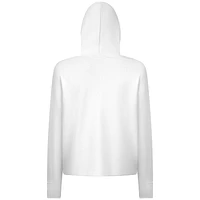 Women's Levelwear  White Ottawa Senators Mother's Day Sweet Floral Tri-Blend Cropped Pullover Hoodie