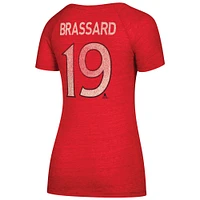 Women's CCM Derick Brassard Red Ottawa Senators Name & Number V-Neck T-Shirt