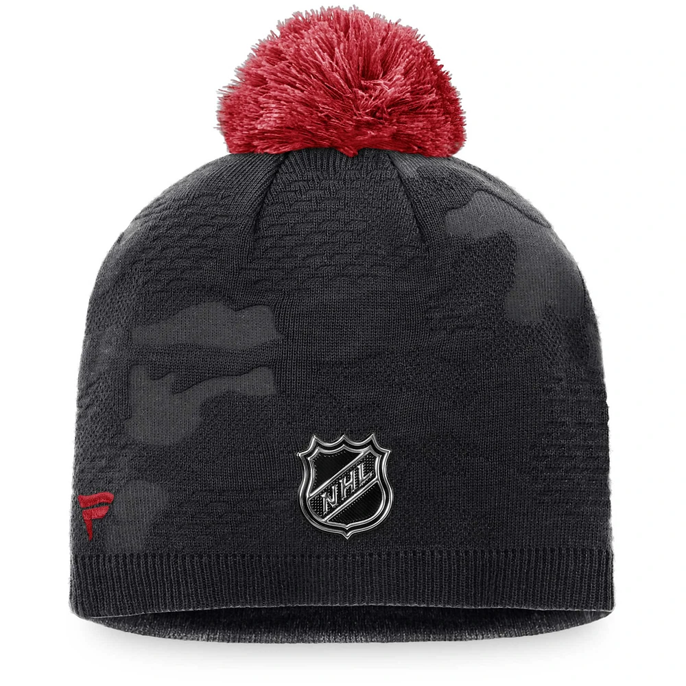 Women's Fanatics Black Ottawa Senators Authentic Pro Team Locker Room Beanie with Pom