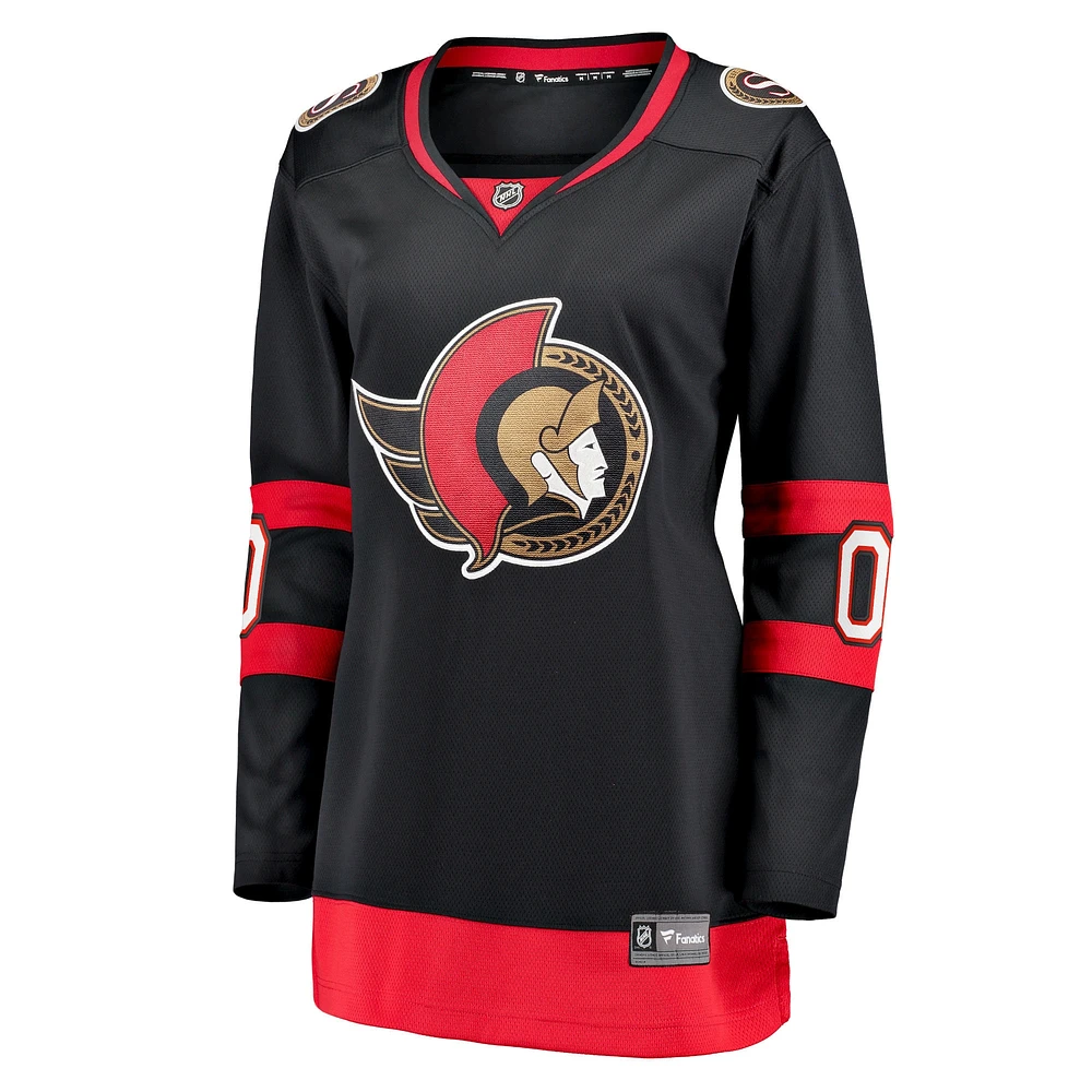 Women's Fanatics Black Ottawa Senators Home - Breakaway Custom Jersey