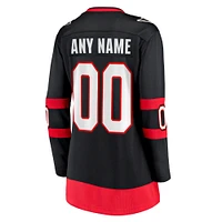 Women's Fanatics Black Ottawa Senators Home - Breakaway Custom Jersey