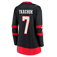 Maillot d'échappée à domicile des Sénateurs d'Ottawa noir Brady Tkachuk Fanatics pour femmes