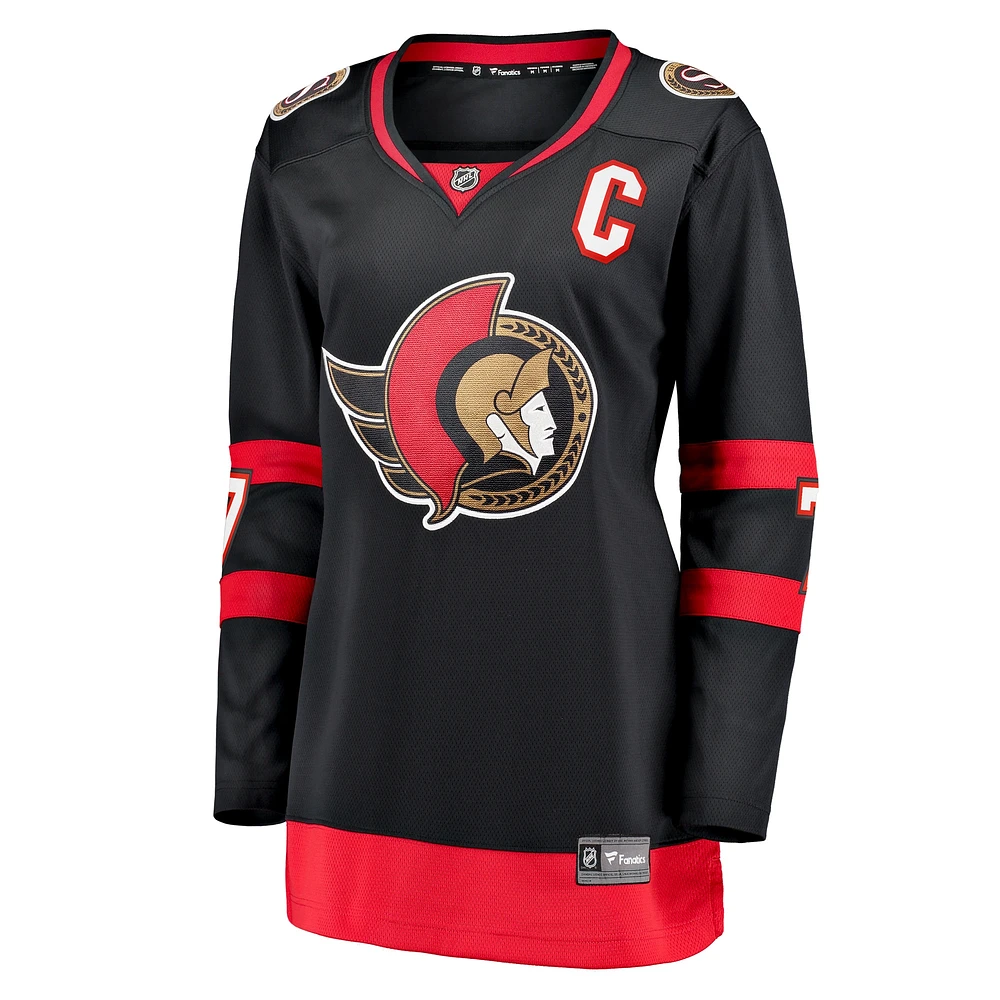 Fanatiques féminines de marque Brady Tkachuk Black Ottawa Senators Home Breakaway - Maillot joueur