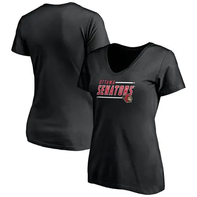 Ottawa Senators Fanatics Branded Women's Plus Mascot Bounds V-Neck T-Shirt - Black