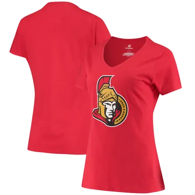 Ottawa Senators Fanatics Branded Women's Primary Logo V-Neck T-Shirt - Red