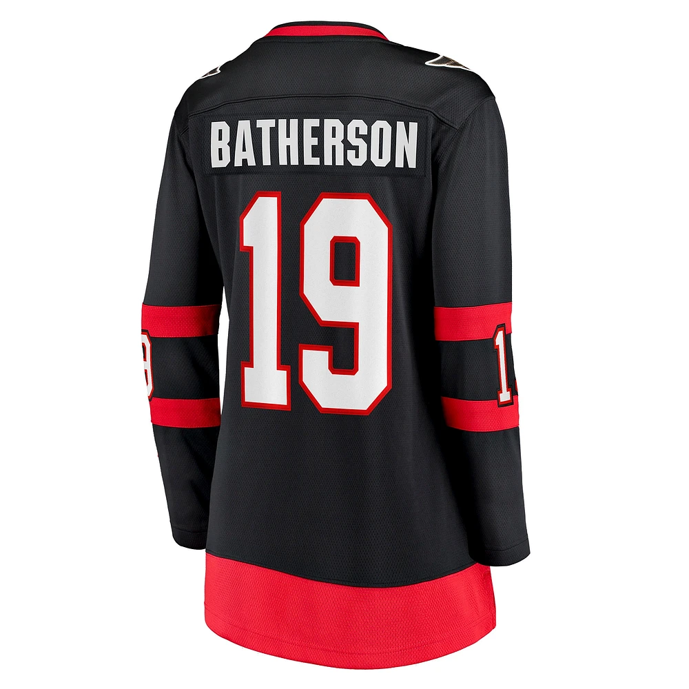 Women's Fanatics Drake Batherson Black Ottawa Senators Home Breakaway Player - Jersey