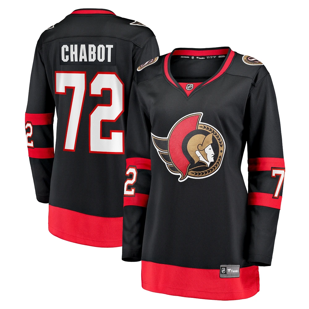 Fanatiques féminines de marque Thomas Chabot Black Ottawa Senators 2020/21 Domicile - Maillot Premier Breakaway Player