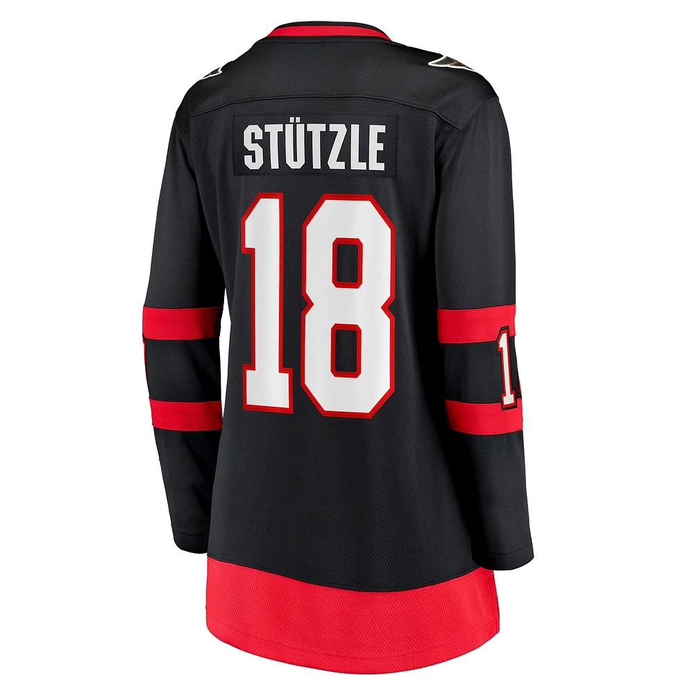 Women's Fanatics Tim Stutzle Black Ottawa Senators Home Breakaway Player - Jersey