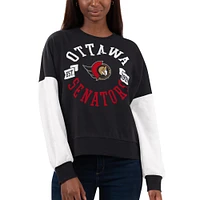 Women's G-III 4Her by Carl Banks Black Ottawa Senators Team Pride Pullover Sweatshirt