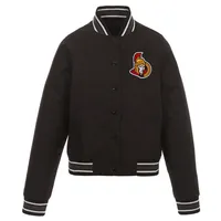 Women's JH Design Black St. Louis Cardinals Plus Size Poly Twill Full-Snap Jacket