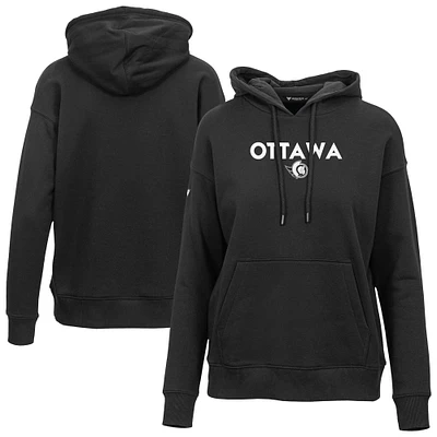 Women's Levelwear  Black Ottawa Senators Adorn City Capsule Pullover Hoodie