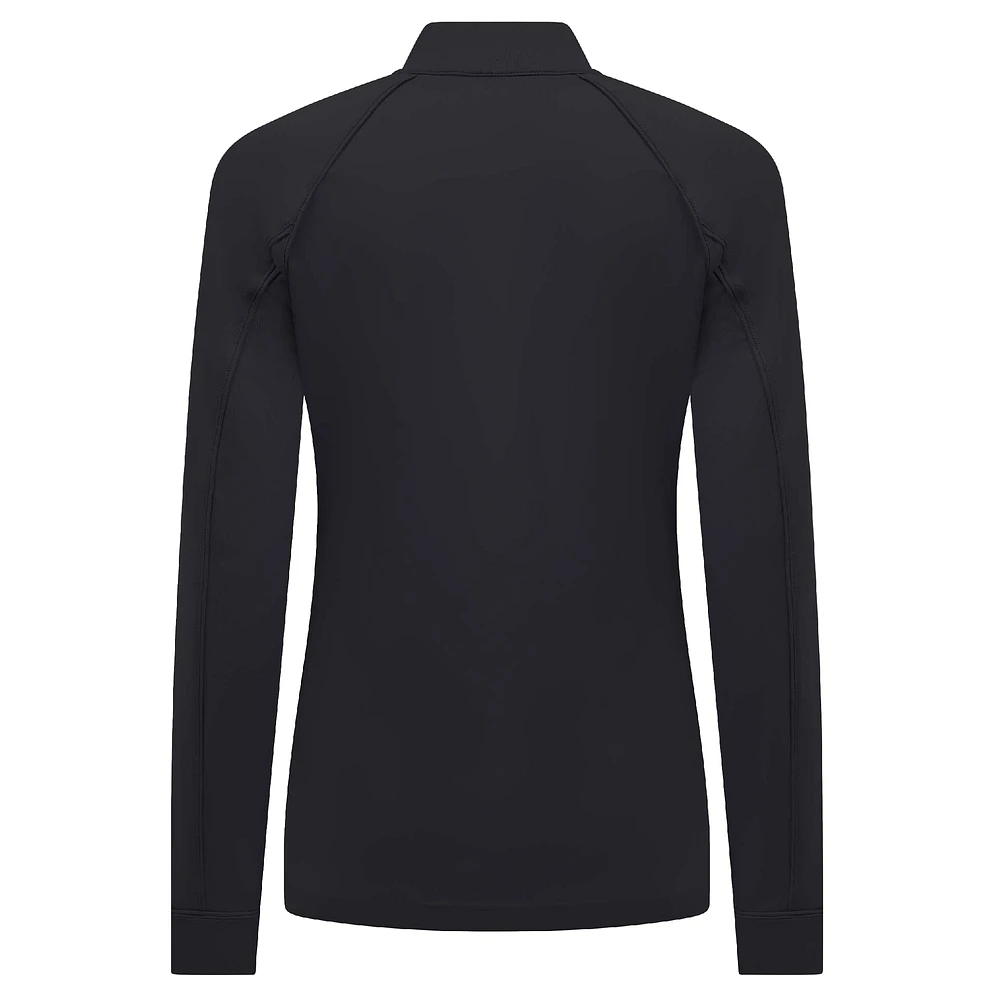 Women's Levelwear Black Ottawa Senators Kinetic Insignia Core Raglan Quarter-Zip Top