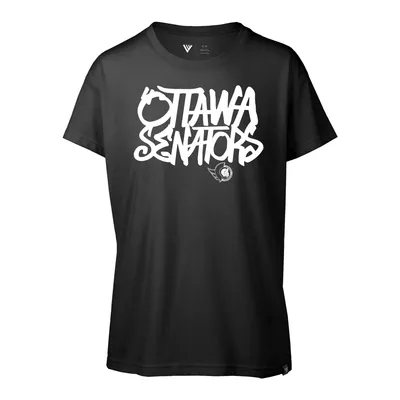Ottawa Senators Levelwear Women's Teagan Graffiti T-Shirt - Black