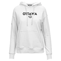 Women's Levelwear  White Ottawa Senators Adorn City Capsule Pullover Hoodie