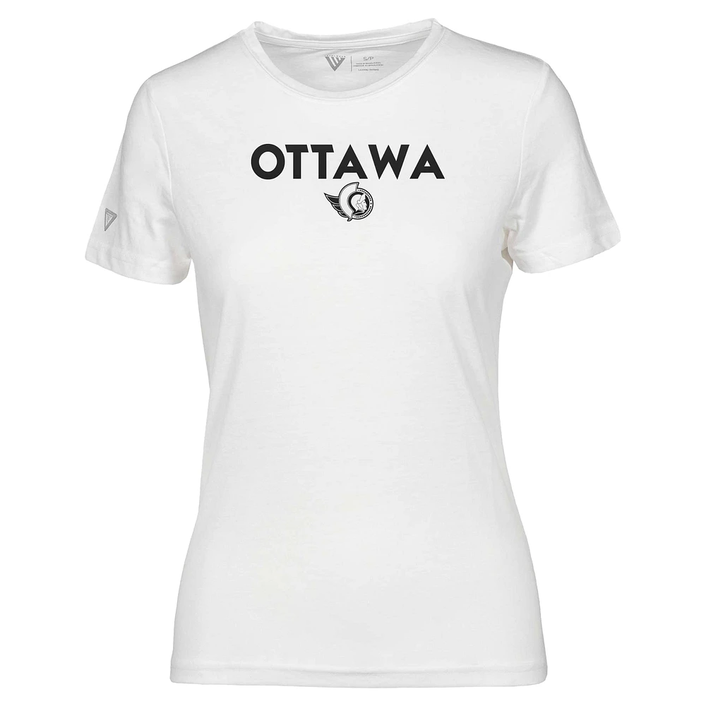 Women's Levelwear  White Ottawa Senators Maddox City Capsule T-Shirt