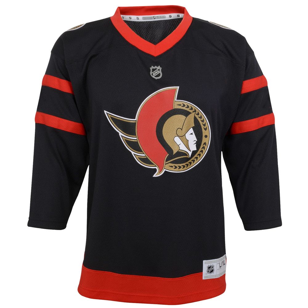 Youth Black Ottawa Senators Home Replica Blank Jersey