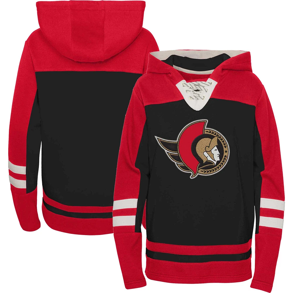 Youth Black Ottawa Senators Team Ageless Lace-Up - Chandail à capuchon