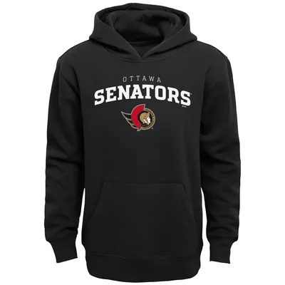 Men's Antigua White Ottawa Senators Logo Victory Pullover Hoodie