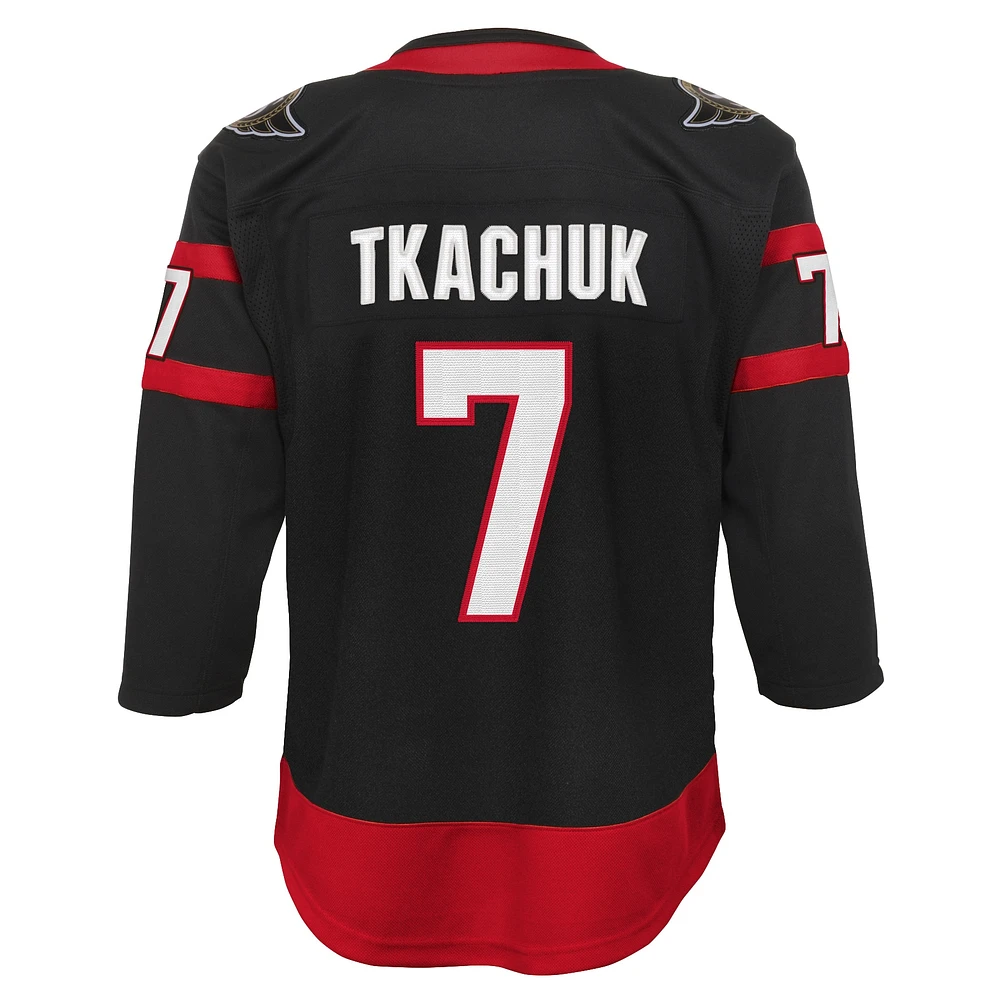 Youth Brady Tkachuk Black Ottawa Senators 2020/21 Home