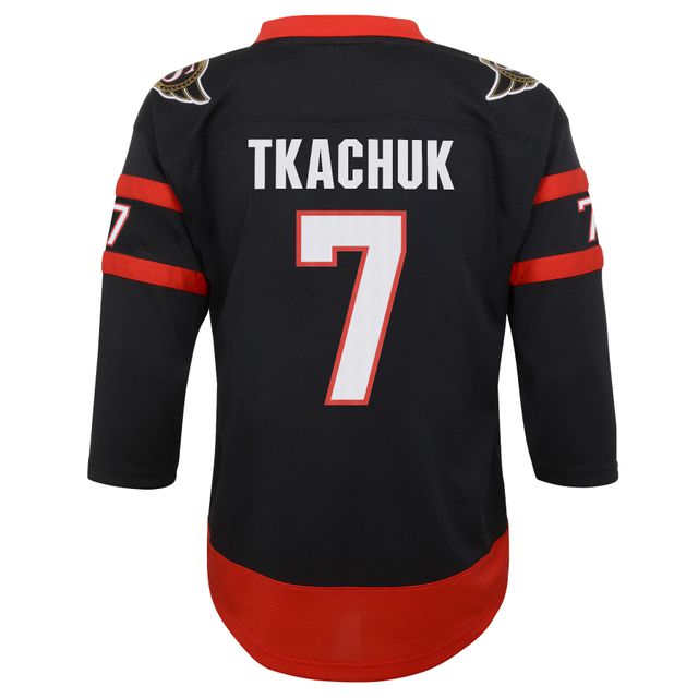 Maillot de joueur réplique à domicile des Sénateurs d'Ottawa 2020/21 noir Brady Tkachuk pour jeunes