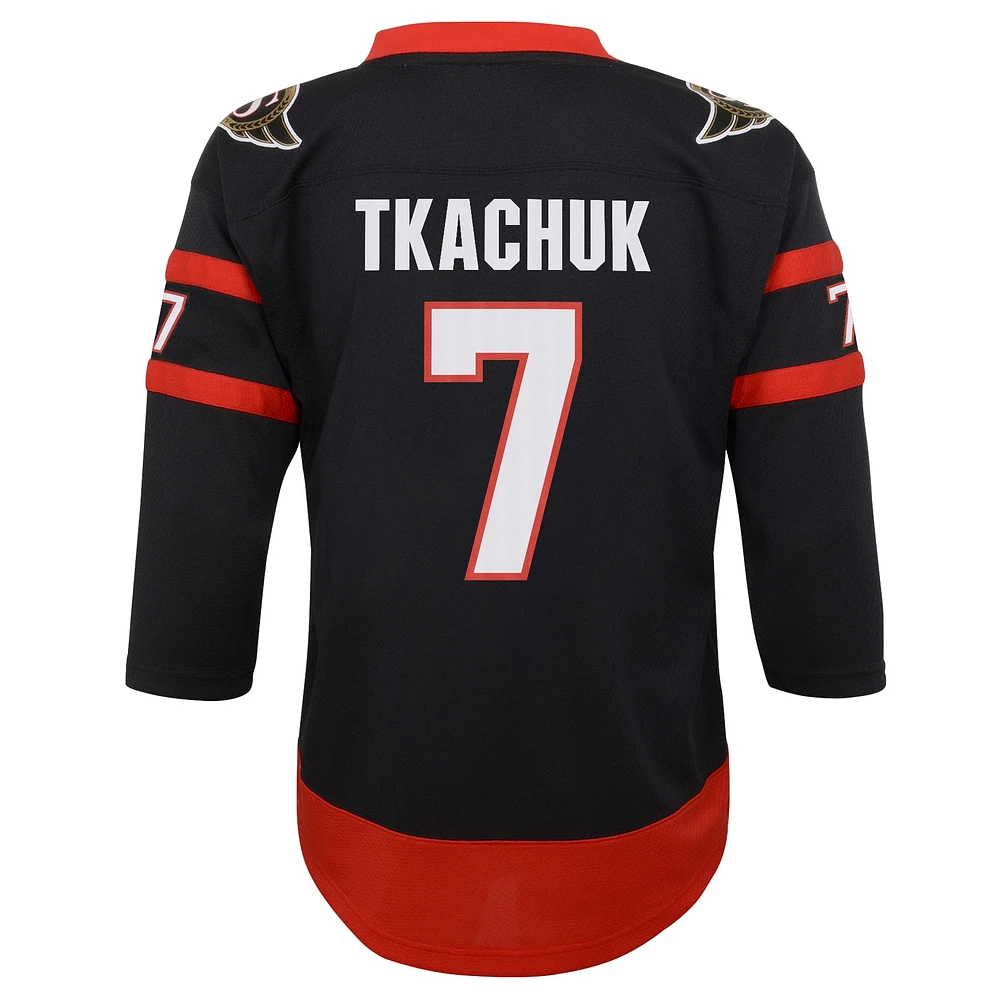 Youth Brady Tkachuk Black Ottawa Senators 2020/21 Home