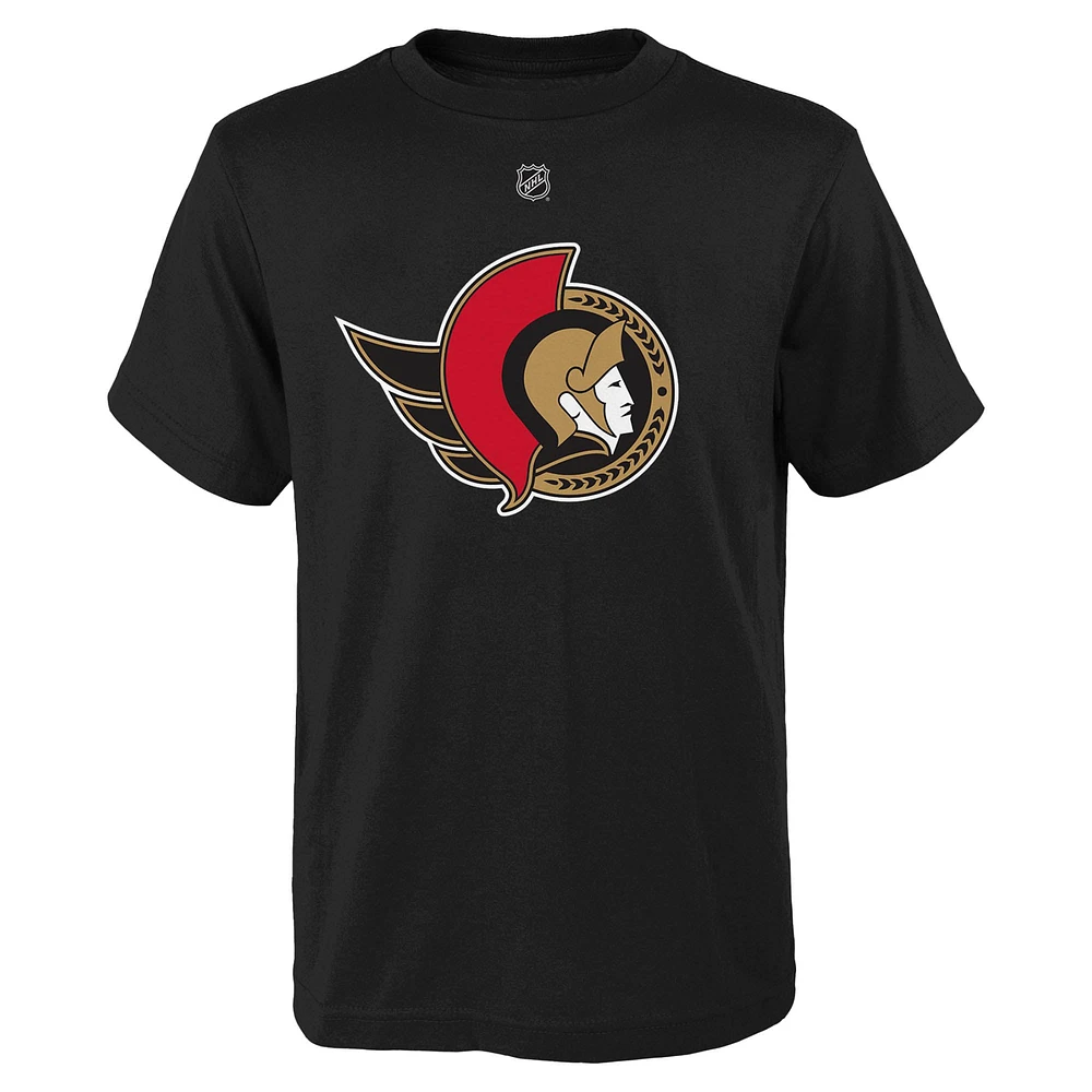 Youth Claude Giroux Black Ottawa Senators  Name & Number T-Shirt