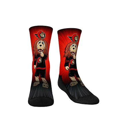 Youth Rock Em Socks Ottawa Senators Mascot Pump Up Crew Socks