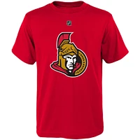 Jeunes Thomas Chabot Red Ottawa Senators Nom et numéro du joueur - T-shirt