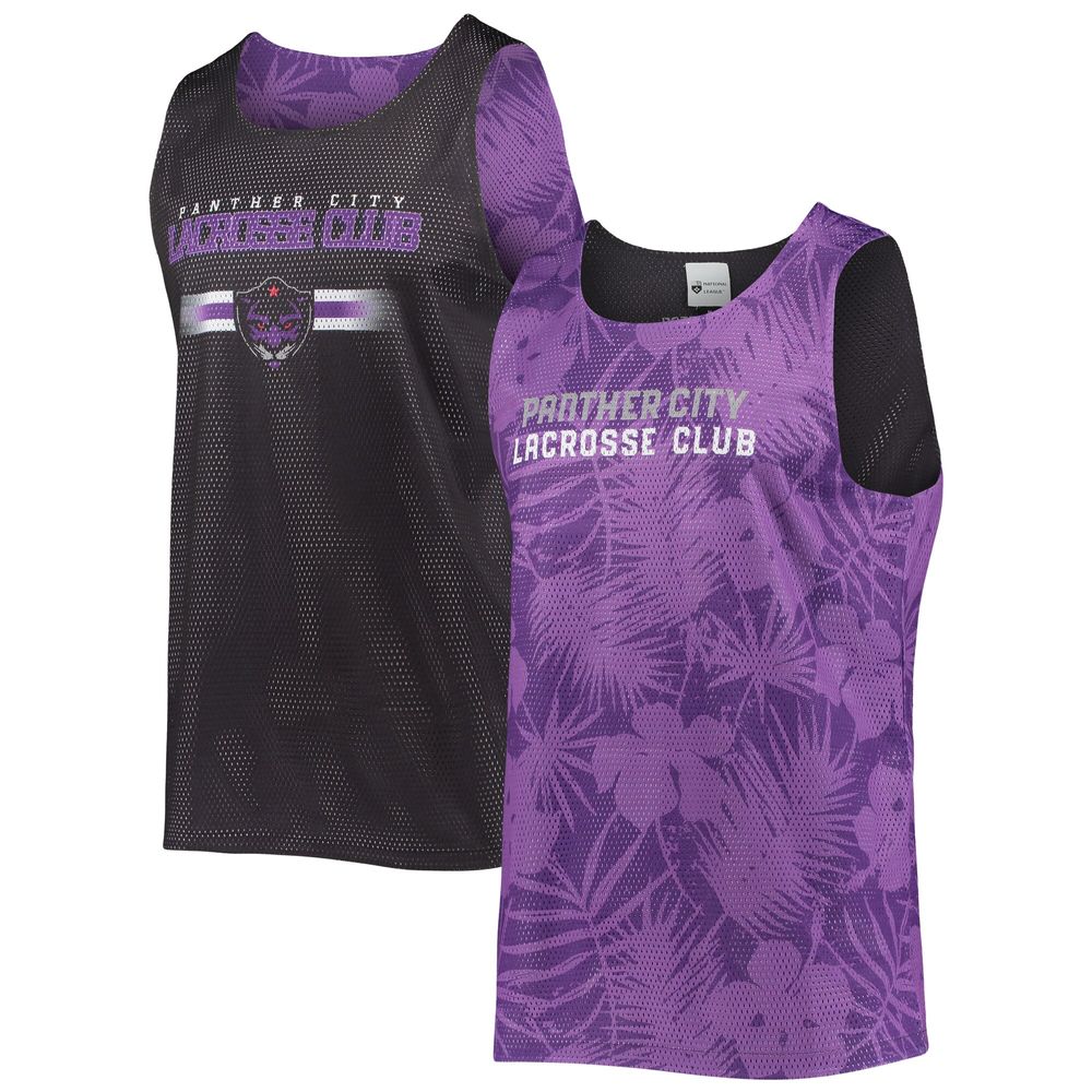 Men's FOCO Purple/Black Panther City Lacrosse Club Reversible Mesh Tank Top