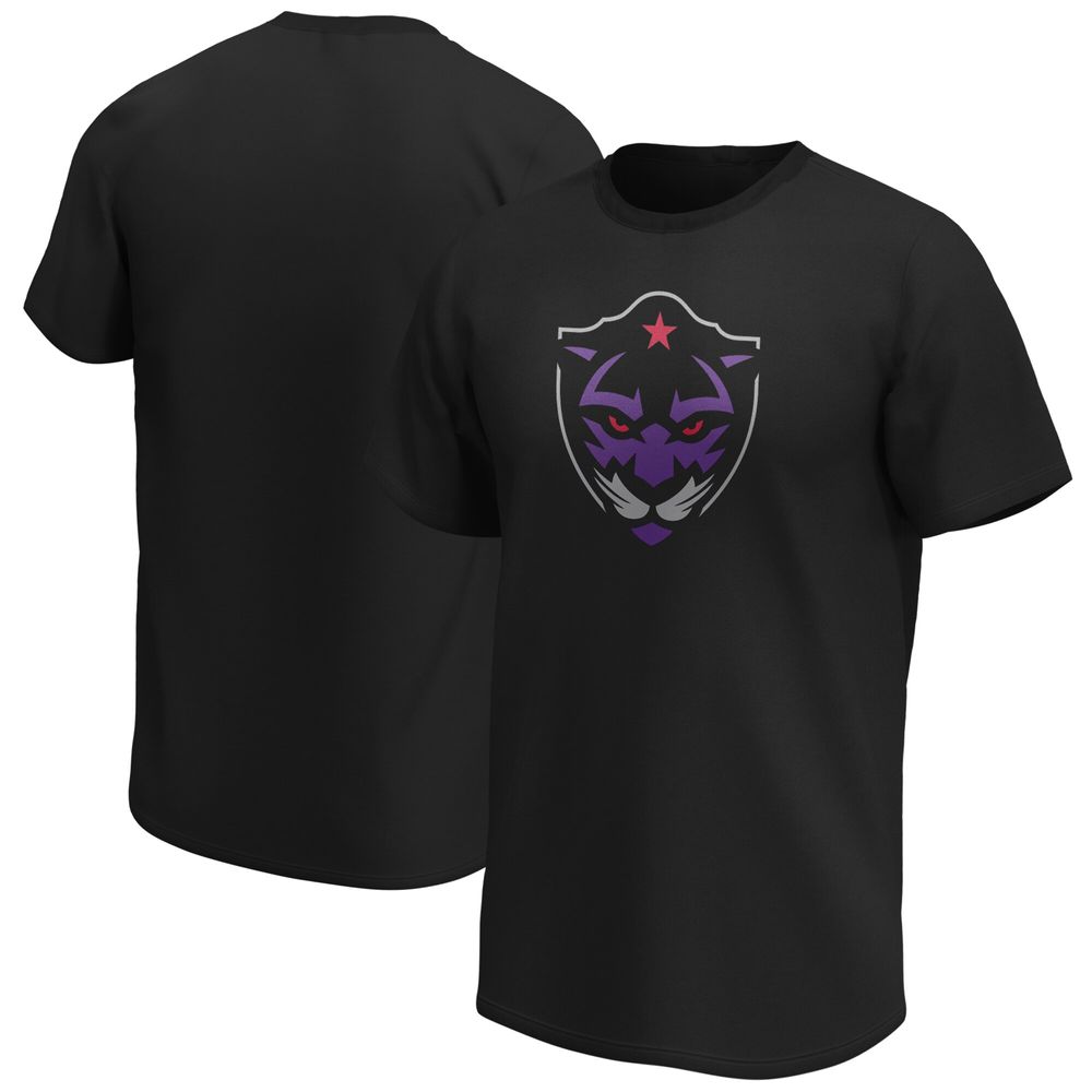 Men's Panther City Lacrosse Club Black Primary Logo T-Shirt