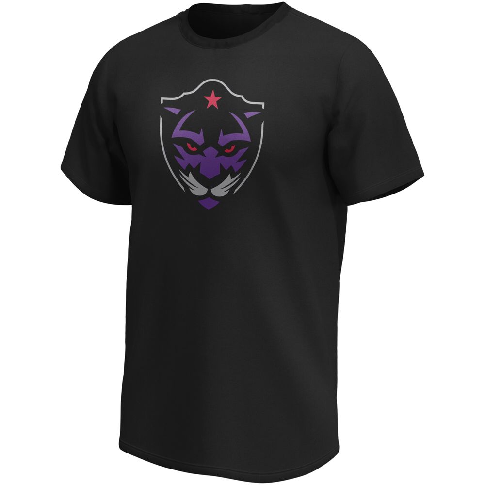 Men's Panther City Lacrosse Club Black Primary Logo T-Shirt