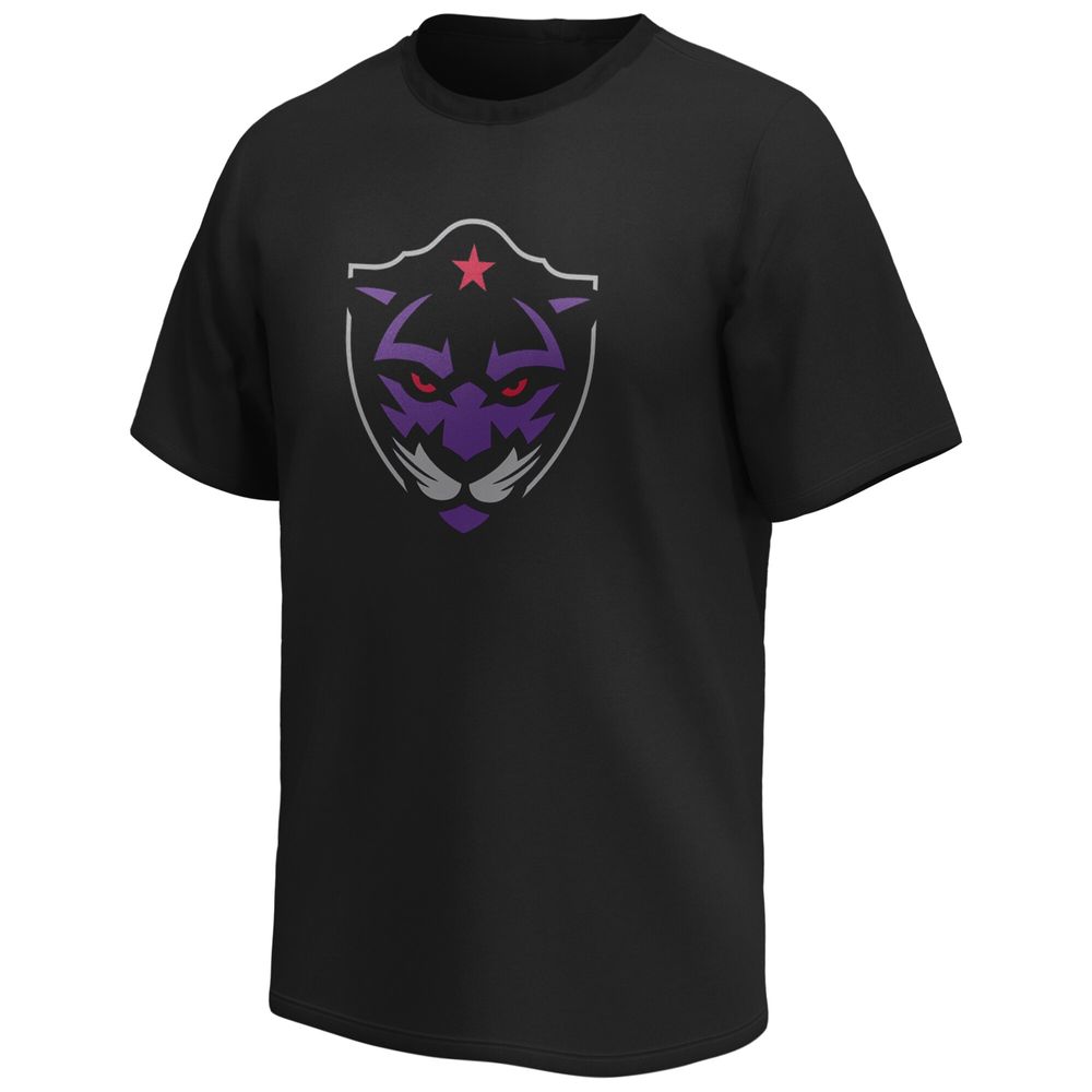 Youth Panther City Lacrosse Club Black Primary Logo T-Shirt