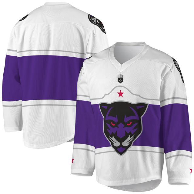 Maillot Replica Panther City Lacrosse Club Blanc/Violet Jeune