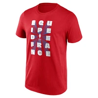 T-shirt rouge Fanatics pour homme Équipe de France Jeux Olympiques d'été Paris 2024