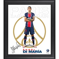 Angel Di Maria Paris Saint-Germain Fac-similé Signature Encadré 15" x 17" Collage