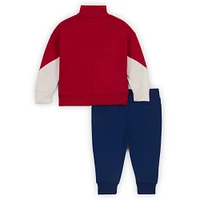 Infant Jordan Brand Red Paris Saint-Germain 2024/25 Fourth Strike Full-Zip Track Jacket & Pants Set