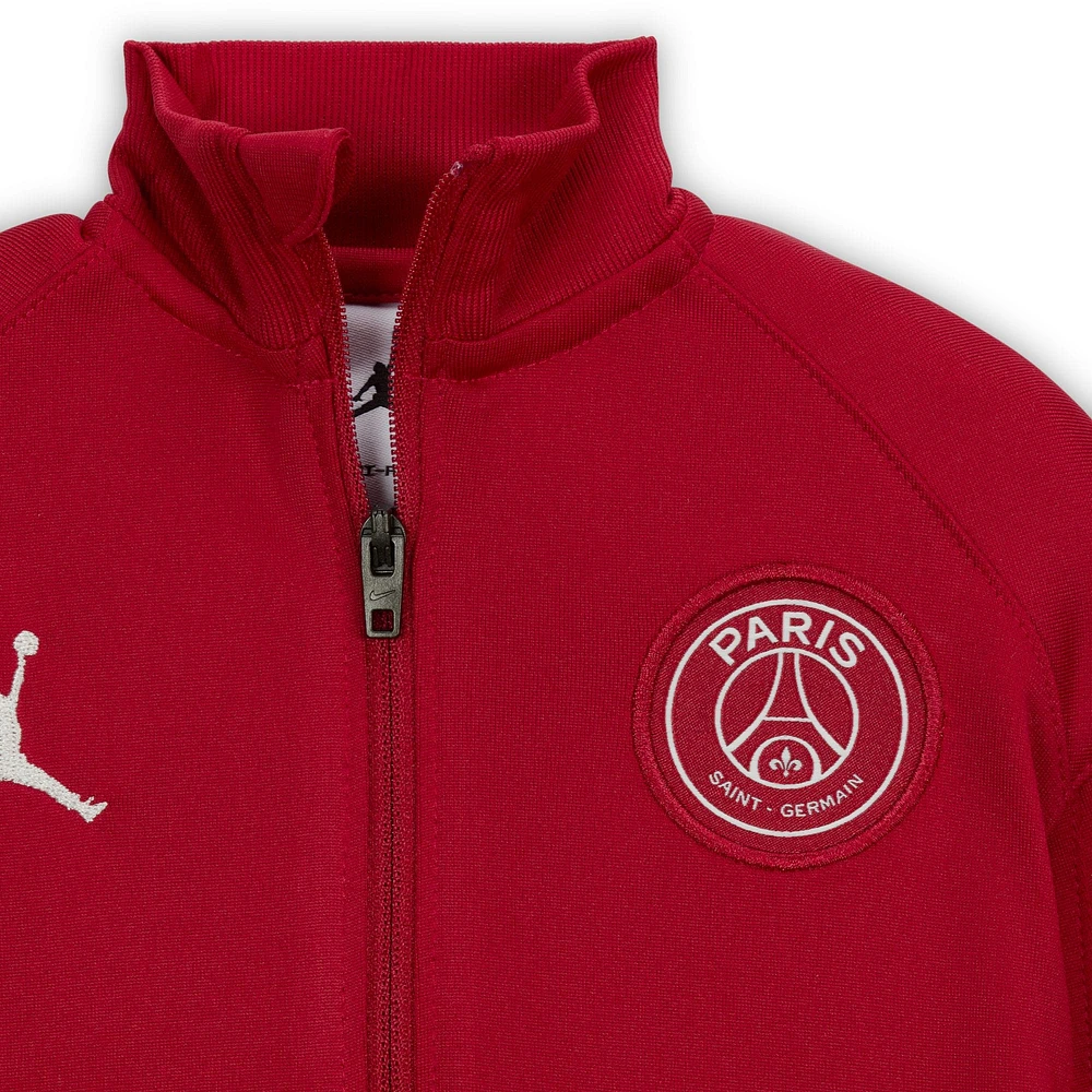 Infant Jordan Brand Red Paris Saint-Germain 2024/25 Fourth Strike Full-Zip Track Jacket & Pants Set