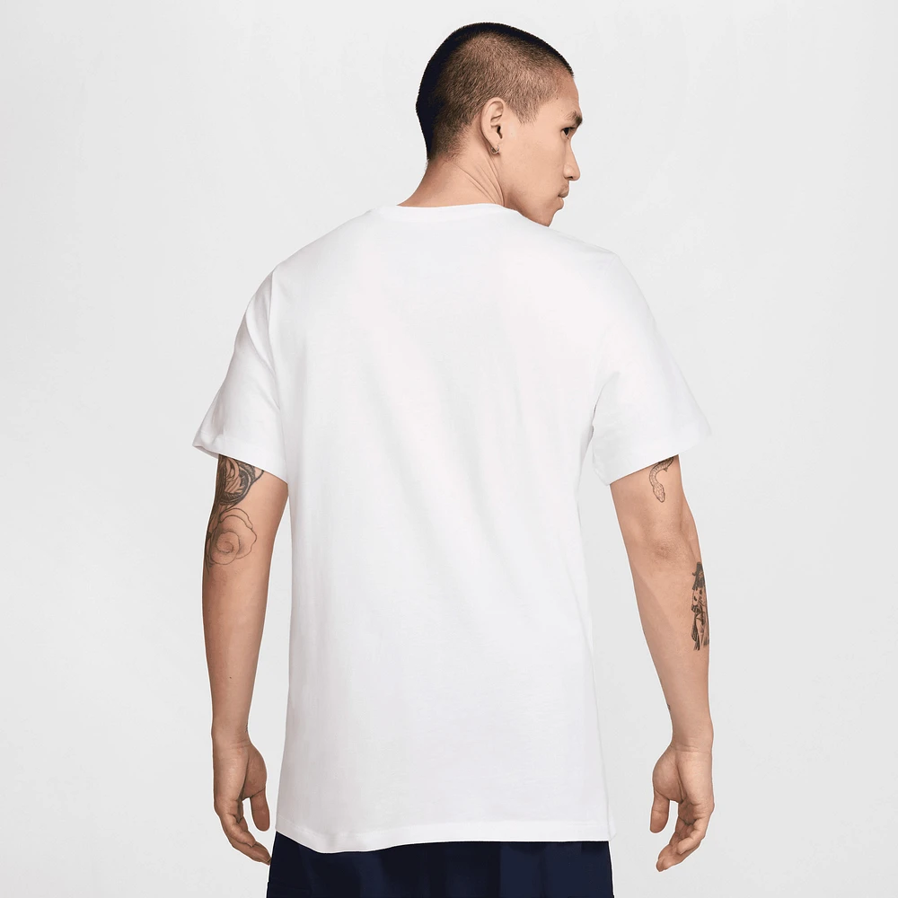 T-shirt Nike blanc avec logo Paris Saint-Germain pour homme