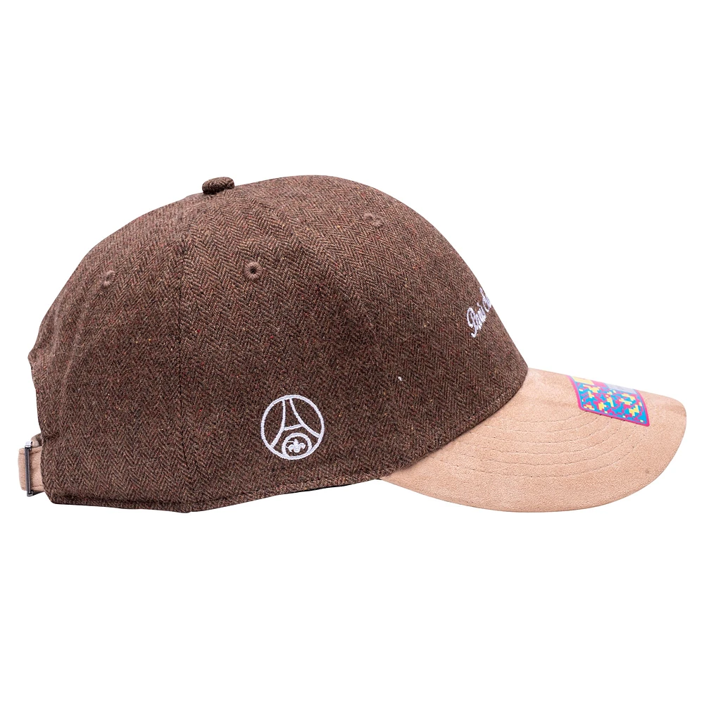 Casquette réglable Fan Ink marron/beige Paris Saint-Germain Noble pour homme