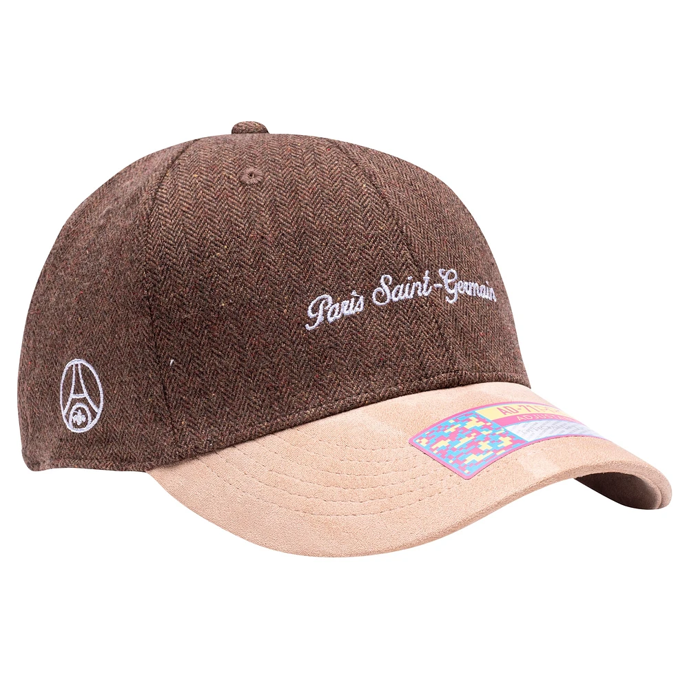 Casquette réglable Fan Ink marron/beige Paris Saint-Germain Noble pour homme