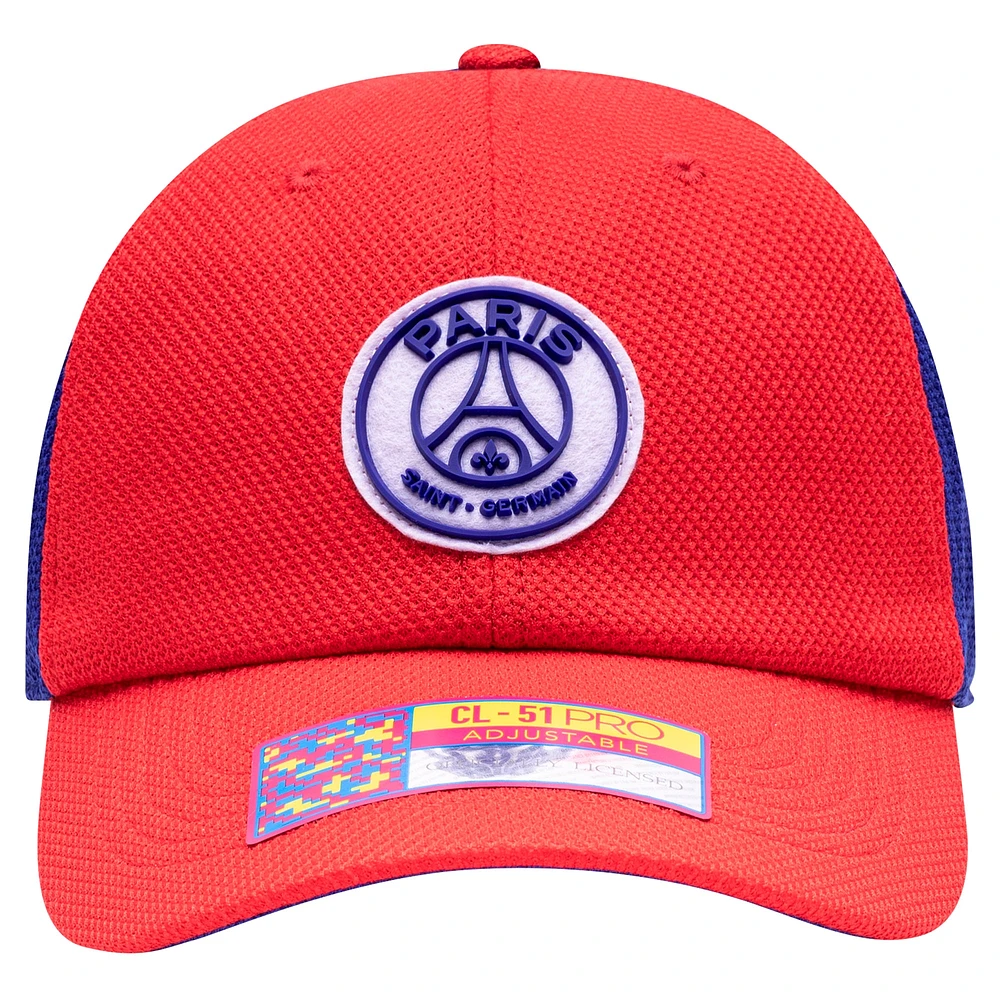 Casquette réglable Fan Ink rouge/marine Paris Saint-Germain Striker pour homme