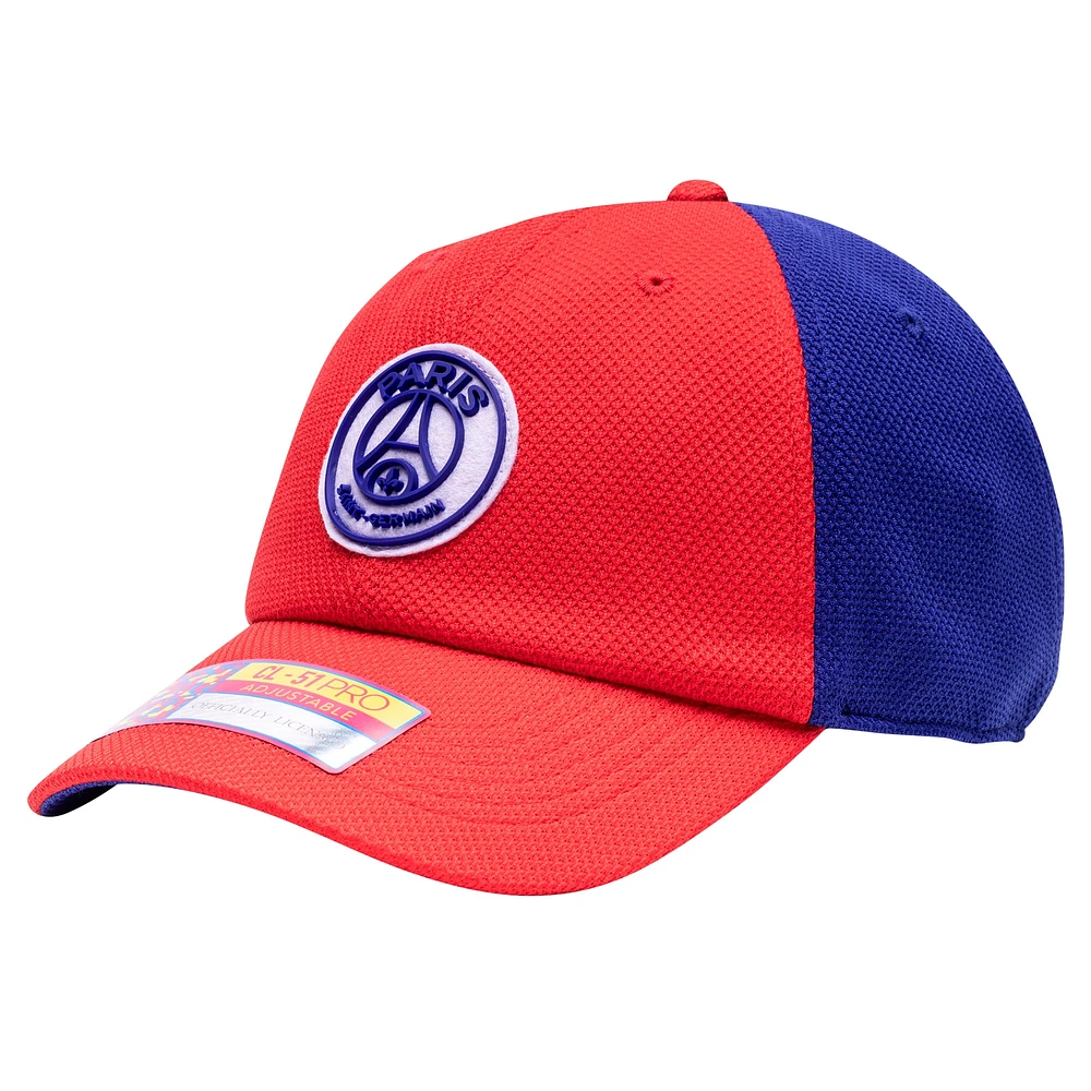 Casquette réglable Fan Ink rouge/marine Paris Saint-Germain Striker pour homme