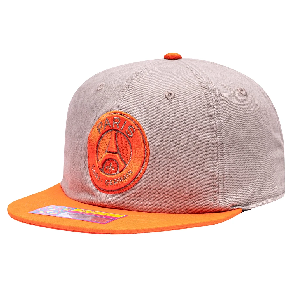 Casquette Snapback Paris Saint-Germain Wander Fan Ink marron/orange pour homme