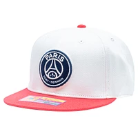 Men's Fan Ink  White/Red Paris Saint-Germain Evolve Snapback Hat