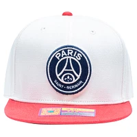 Casquette Snapback Paris Saint-Germain Evolve Fan Ink Blanc/Rouge Homme