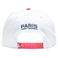 Men's Fan Ink  White/Red Paris Saint-Germain Evolve Snapback Hat