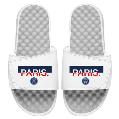 Paris Saint-Germain ISlide Wordmark Slide Sandals - White