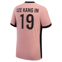 Maillot de joueur authentique Jordan Brand Lee Kang pour homme en rose Paris Saint-Germain 2024/25 Third